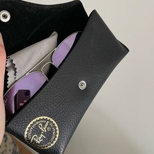 PAYBAN lavender flash aviators with silver frame